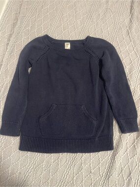 OshKosh B'gosh Navy Crewneck Knit Sweater with Front Pocket